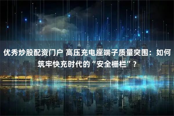 优秀炒股配资门户 高压充电座端子质量突围：如何筑牢快充时代的“安全栅栏”？